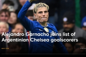 曾为切尔西进球的阿根廷球员：贝隆、克雷斯波在列，加纳乔第6人